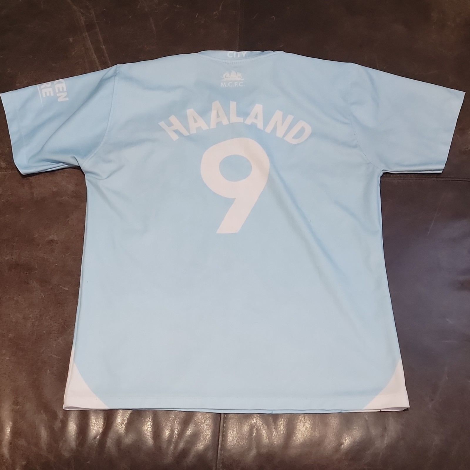 Puma Manchester City Jersey Youth SZ 14 (L) 23/24 Erling Haaland #9 WC Hero 252