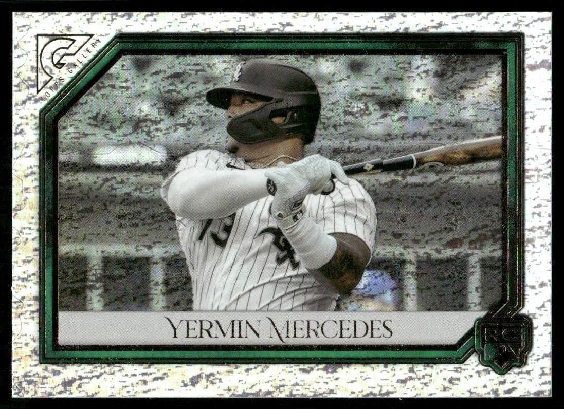 2021 Topps Gallery #17 Yermin Mercedes Green Pattern SN /99 White Sox 4.1E