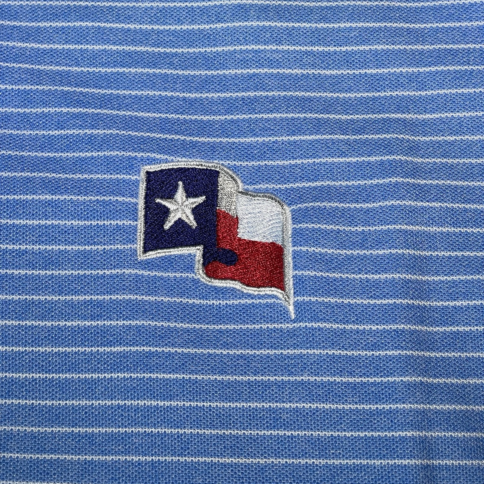 Texas Rangers Texas Flag Polo Golf Shirt Antigua Esteem Mens Medium Blue NEW