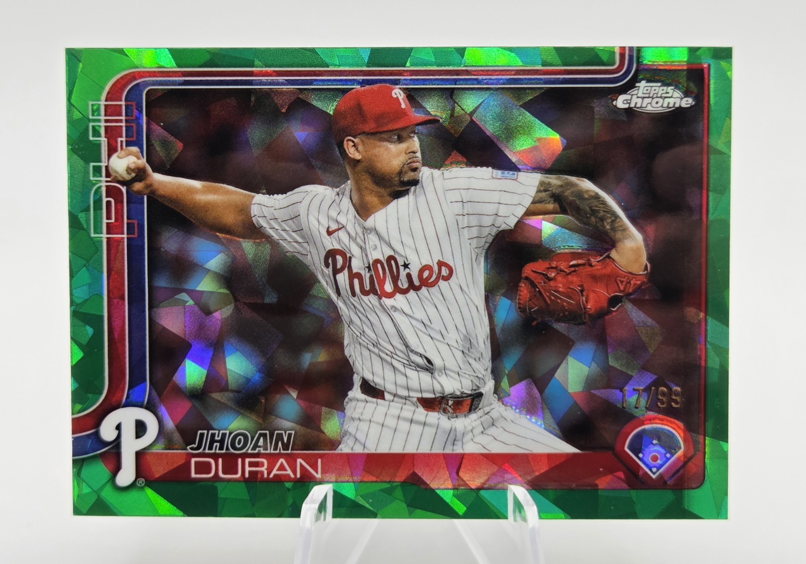 2025 Topps Chrome Update Sapphire- Jhoan Duran Green /99 #USC120 Phillies