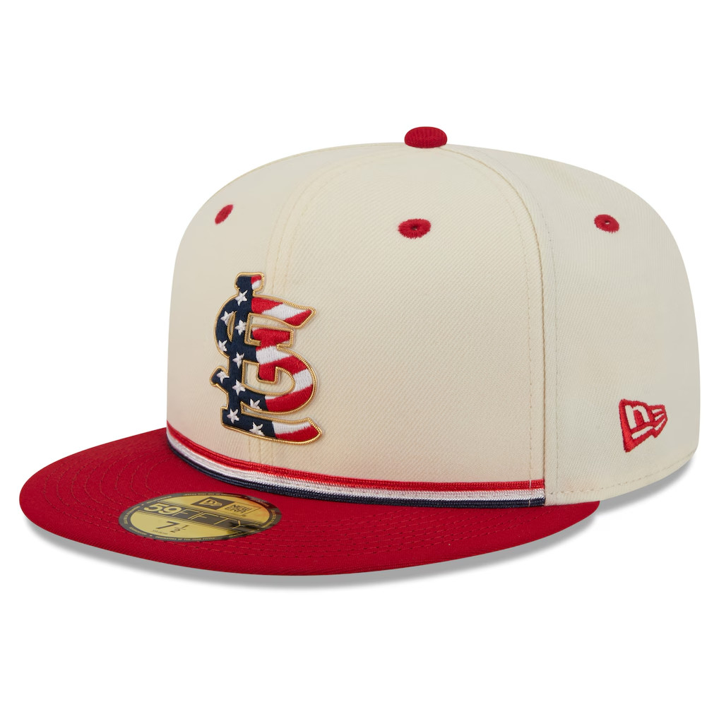 New Era St. Louis Cardinals 4th of July USA 250 59FIFTY Fitted Hat SHIPS FREE