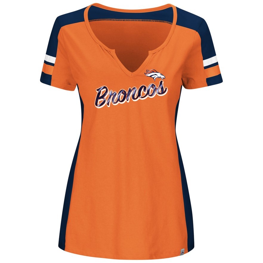 Denver Broncos Womens Majestic Pride Playing T-Shirt – Medium – NWT