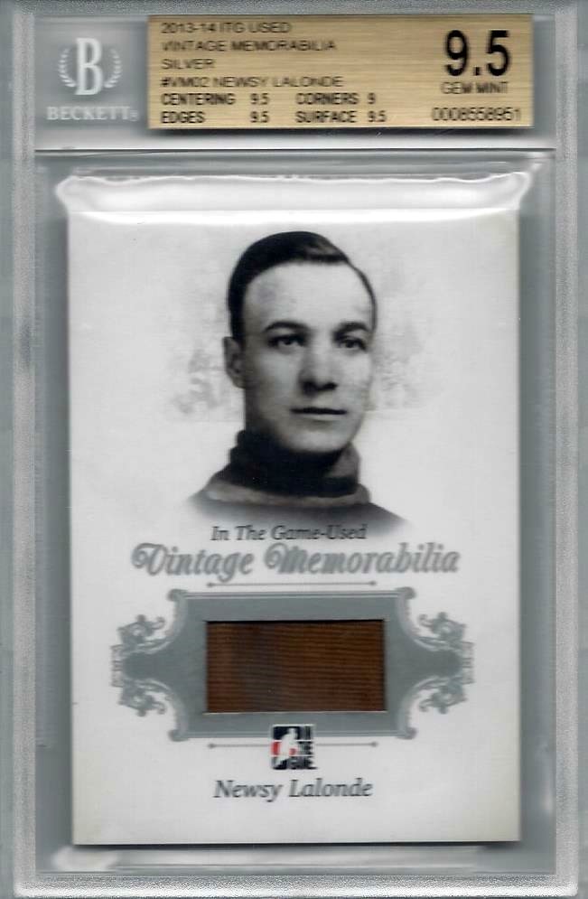 13-14 ITG Used Vintage Newsy Lalonde Montreal Canadiens BGS 9.5 Habs Rare SP BVG