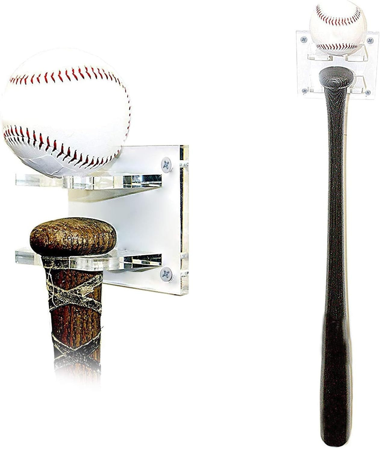 Acrylic Wall Mounts and Display Stands for Regular Baseball Bat