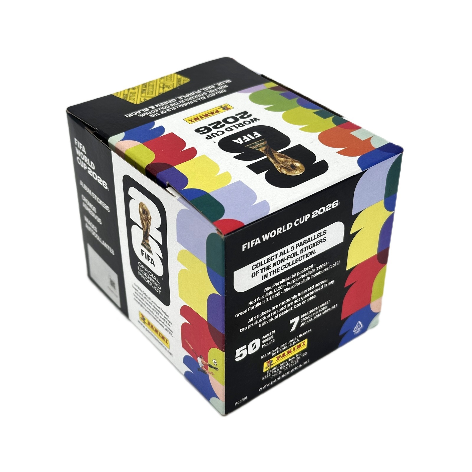 2026 Panini World Cup 50Ct. Sticker Pack Box | 350 Stickers | Volume Discount