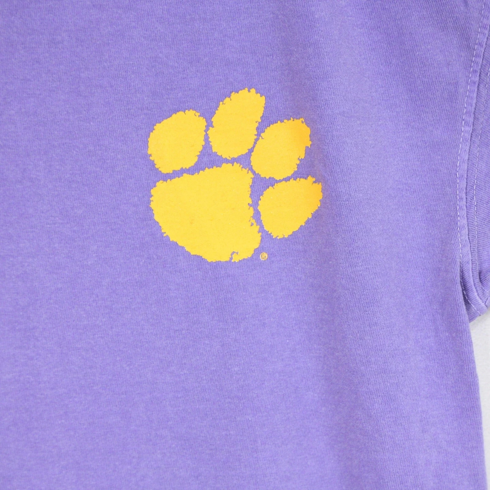 Clemson Tigers Comfort Colors T-Shirt Geometric Purple Small Womens