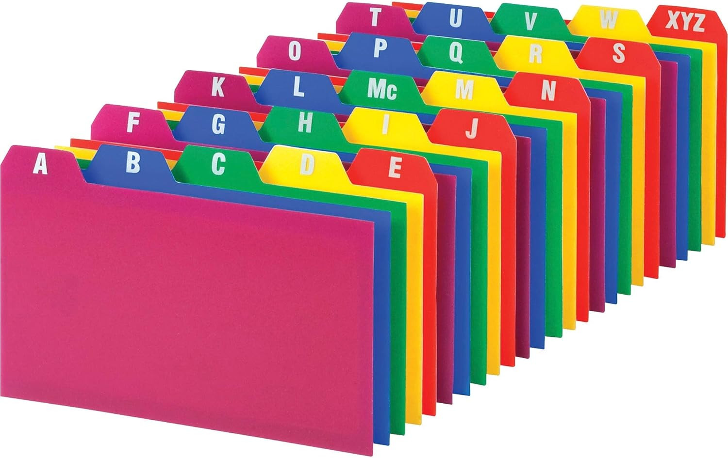 3″ x 5″ Index Card Holder Box With A-Z Dividers Storage Case Holds 300 Cards