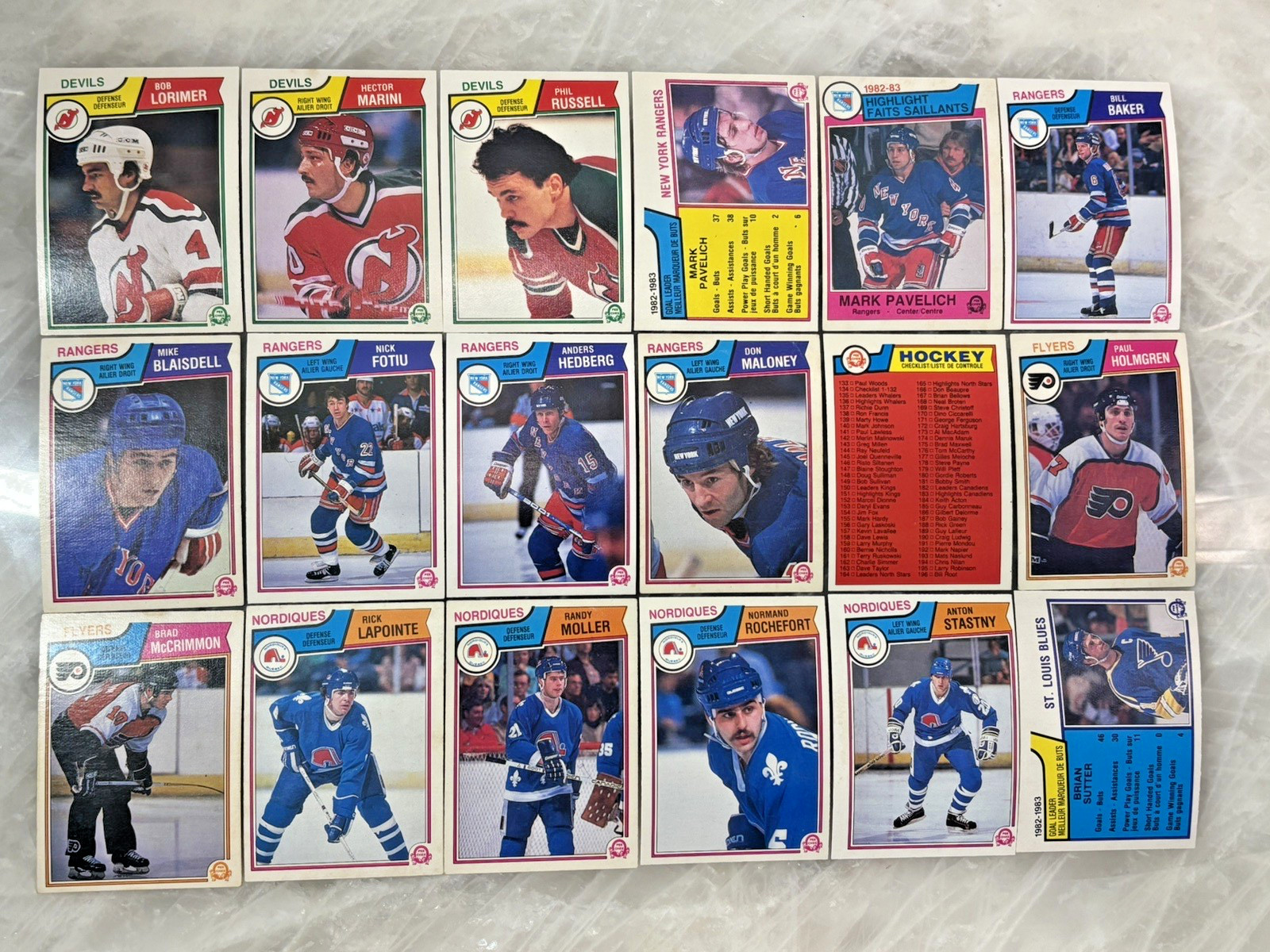 vintage 1983-84 O-Pee-Chee hockey partial set 81/396 SEE PHOTOS VG-NrMT