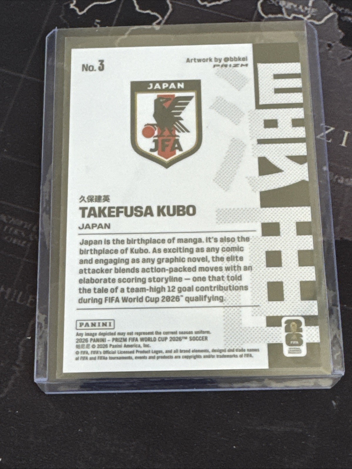 2026 Panini Prizm FIFA World Cup Japan Takefusa Kubo Manga Case Hit