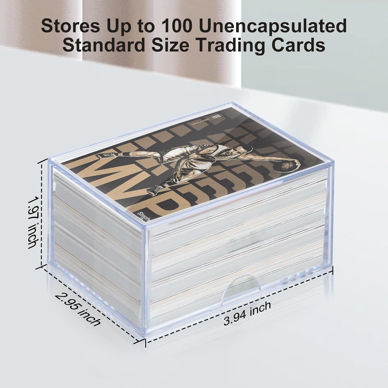 10 Clear Trading Card Boxes – Dustproof & Stackable Storage for 100 Cards Each