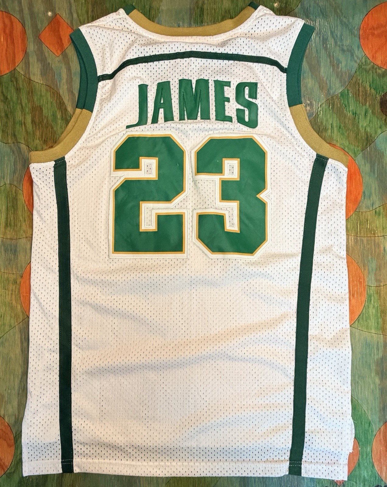 Lebron James High School Basketball Jersey St Vincent St Mary Irish Size MED #23