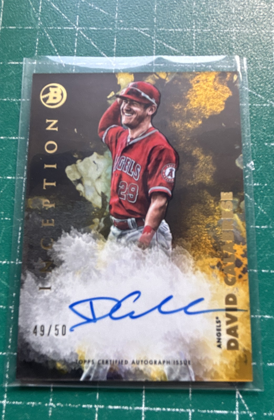 2021 Bowman Inception – Inception Autographs David Calabrese #PA-DCE Gold…