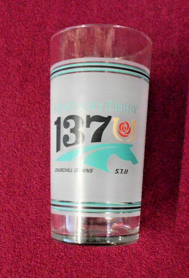2011 KENTUCKY DERBY GLASS 137 OFFICAL MINT JULEP GLASS PRE-OWNED