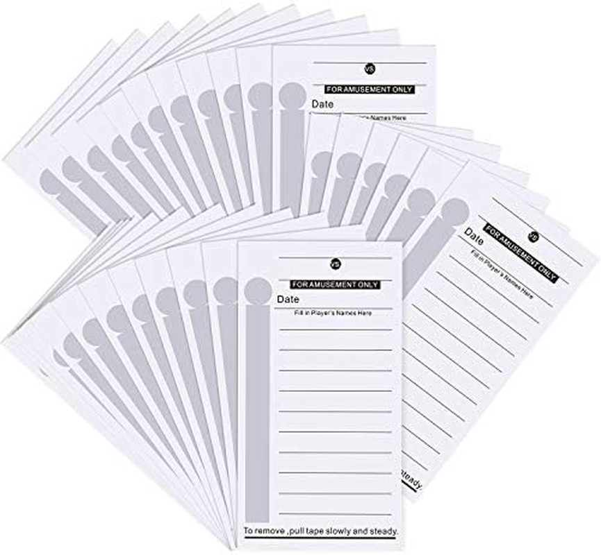 100 Pcs 10 Line Football Sports Strip Cards Football Pool Cards Scratch off Tick
