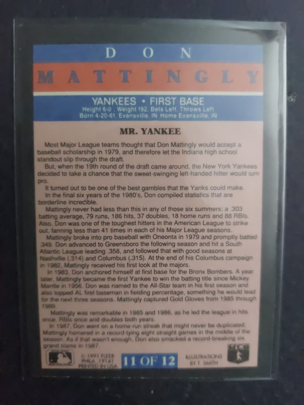 1991 Fleer Pro Vision Don Mattingly #11