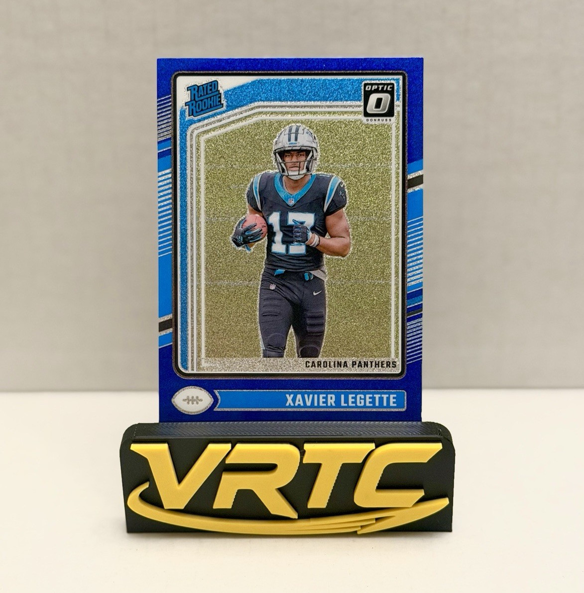 2024 Donruss Optic Xavier Legette Carolina Panthers Rated Rookie Blue Glitter