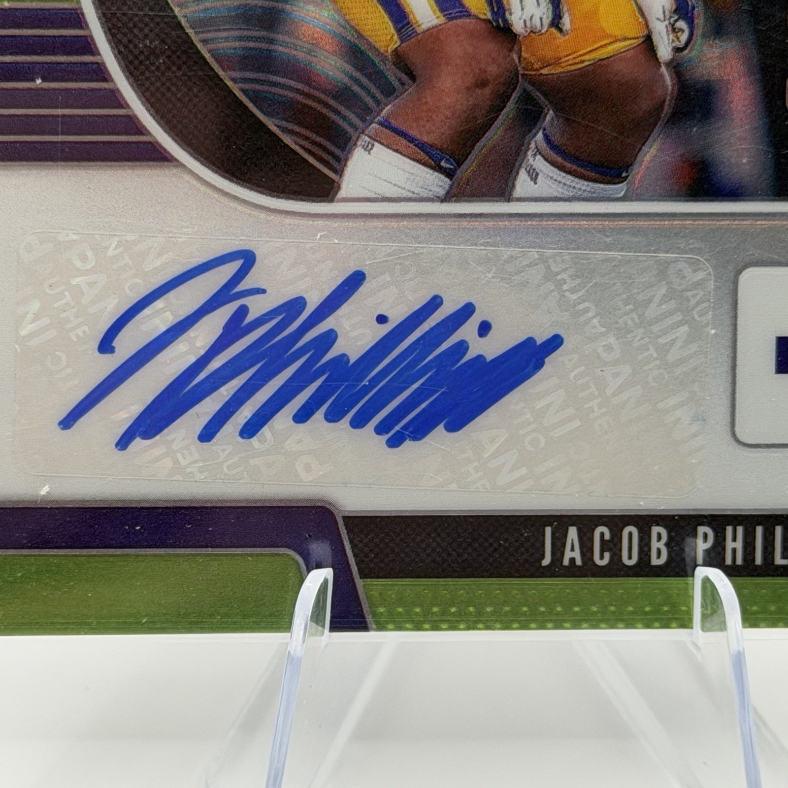 2020 Prizm Draft Picks Rookies Neon Green /125 Jacob Phillips Auto RC LSU Tigers