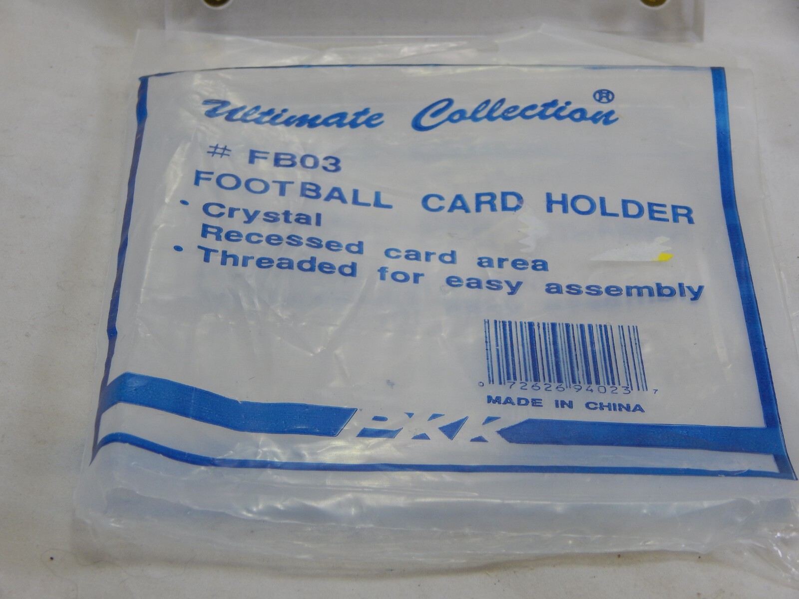 Ultimate Collection #FB03 Football Card Holder Crystal Recessed Card Area PKK