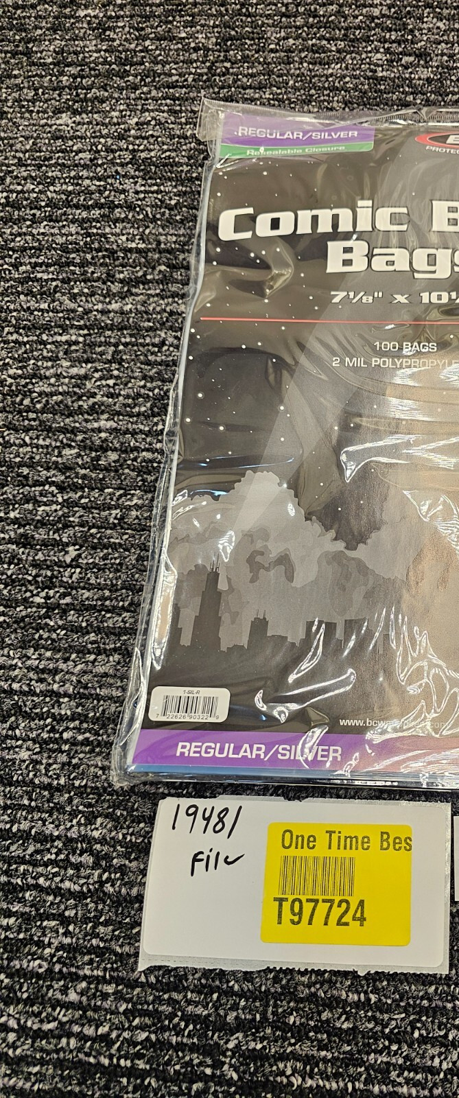 (QTY 200) BCW Silver Regular Resealable 2-Mil Polypropylene Comic Book Bags