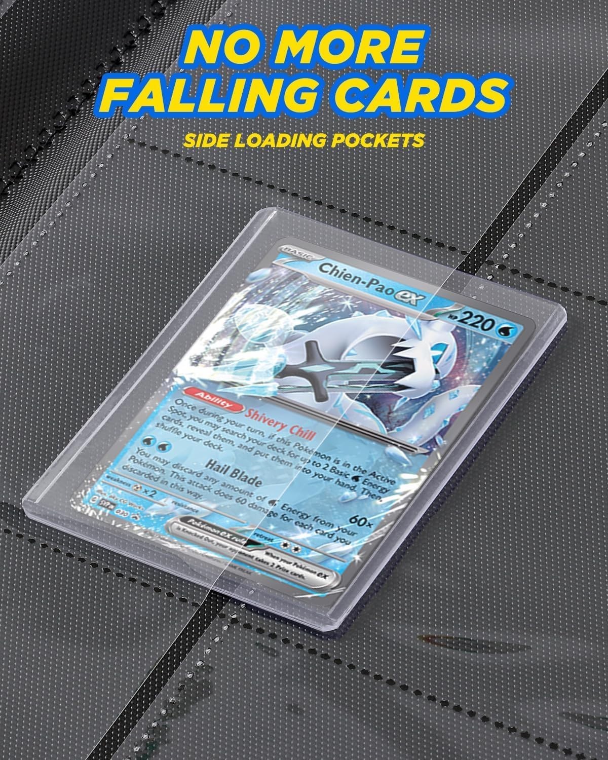 9 Pocket Toploader Binder Holds 288 Cards Zipper Trading Card Album