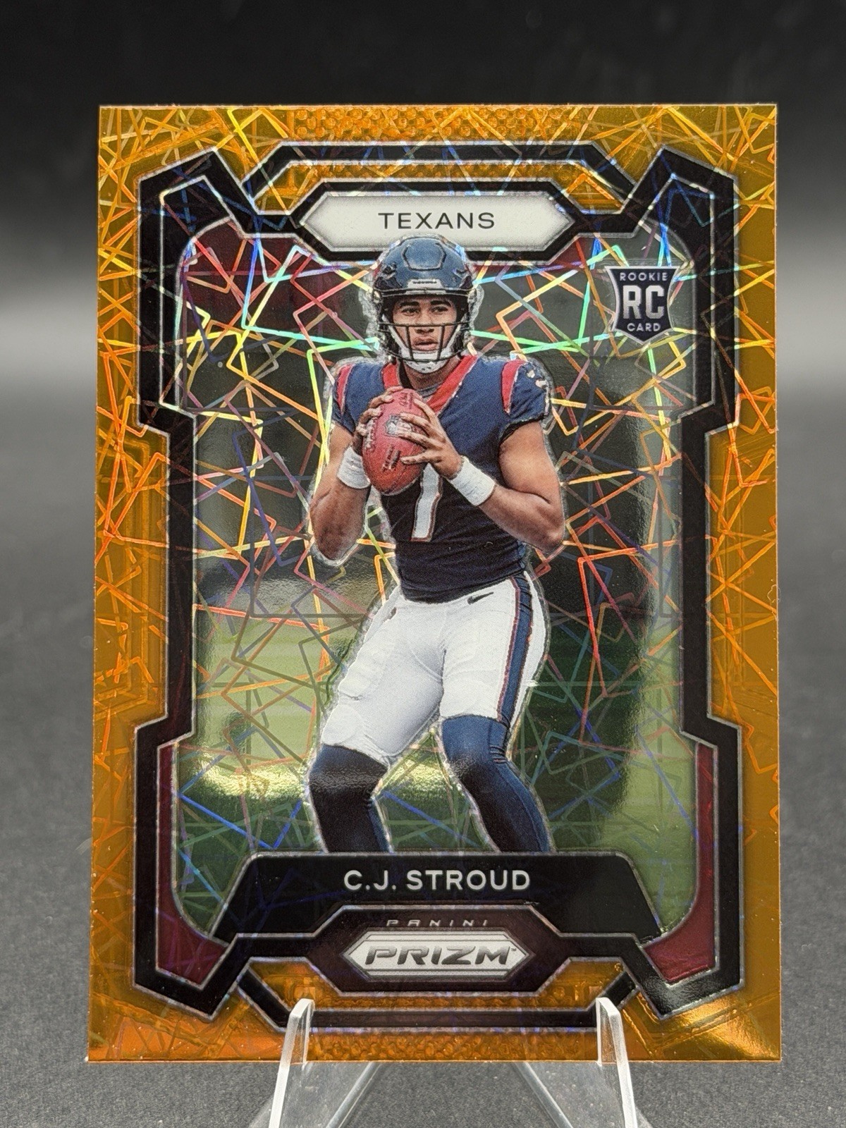 CJ Stroud 2023 Panini Prizm Orange Lazer Prizm #339 Houston Texans RC Rookie