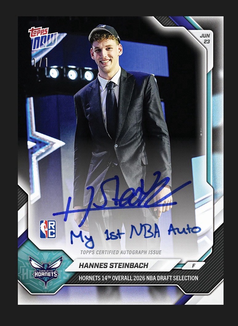 Hannes Steinbach – 2025-26 NBA Topps NOW- Card HSTE Chance At 1/1 Auto Presale
