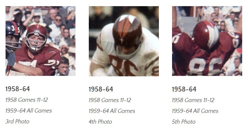 1958-1964 Washington Redskins Vending Machine Decals & Football Gumball Helmets