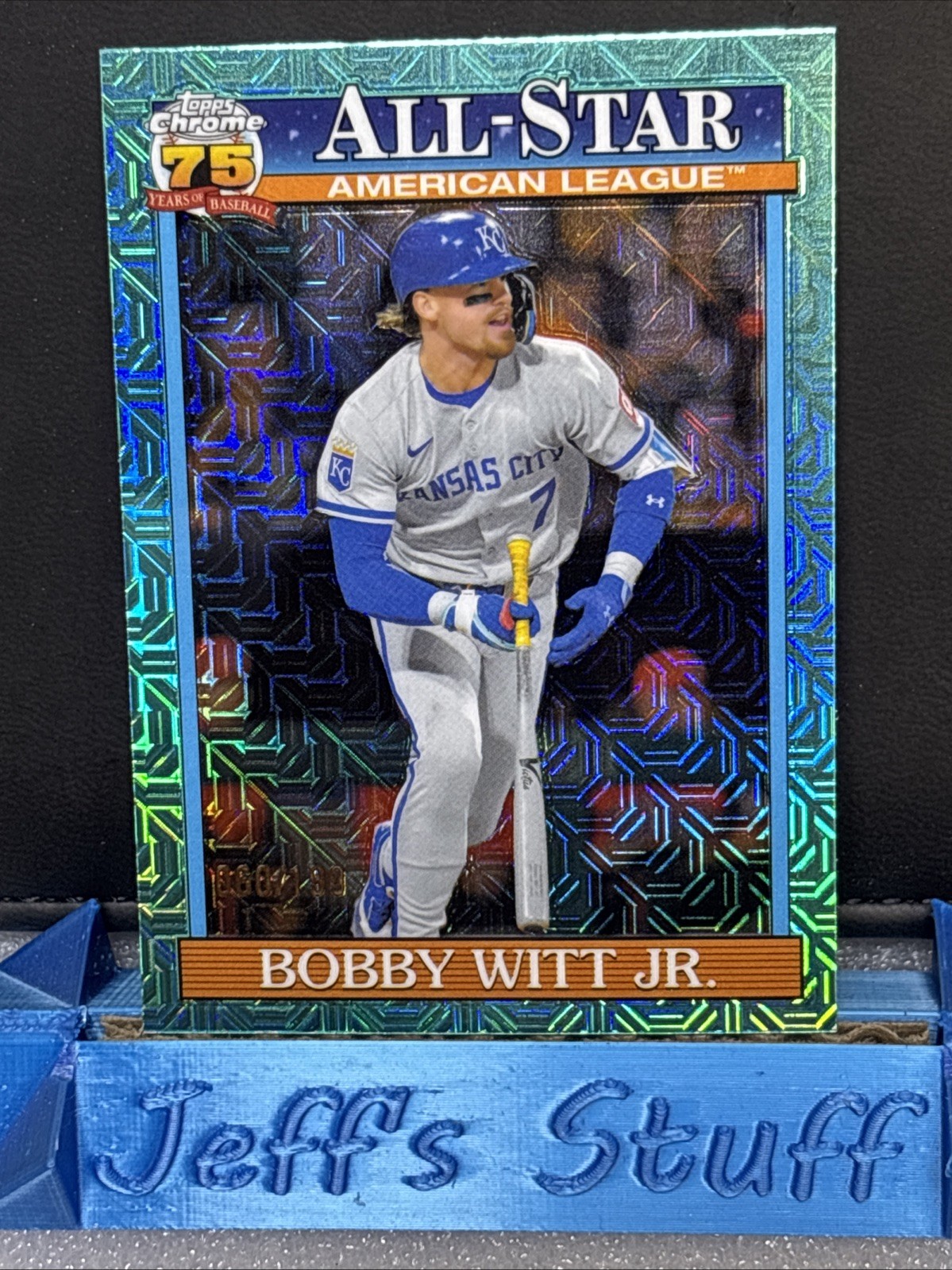 2026 Topps Series 2 Bobby Witt Jr. #91ASC-23 Silver Pack Aqua Mojo 60/199