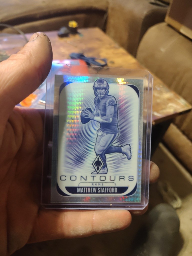 2025 Panini Phoenix – Contours Matthew Stafford #19 Silver Pyramids/299