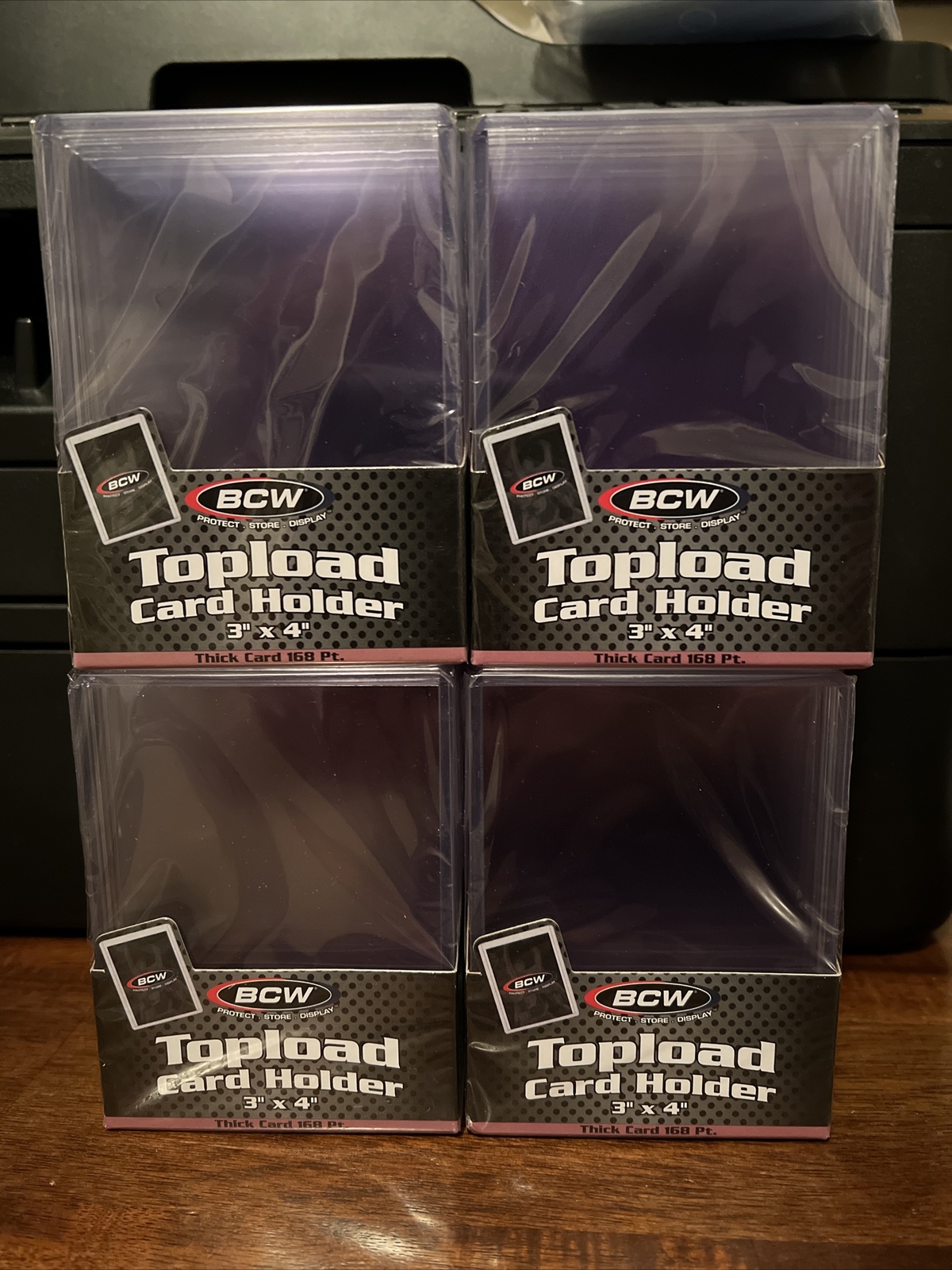 BCW 3X4 Thick Card Toploaders 4 Packs of 10 for up to 168pt Cards, 40 Total