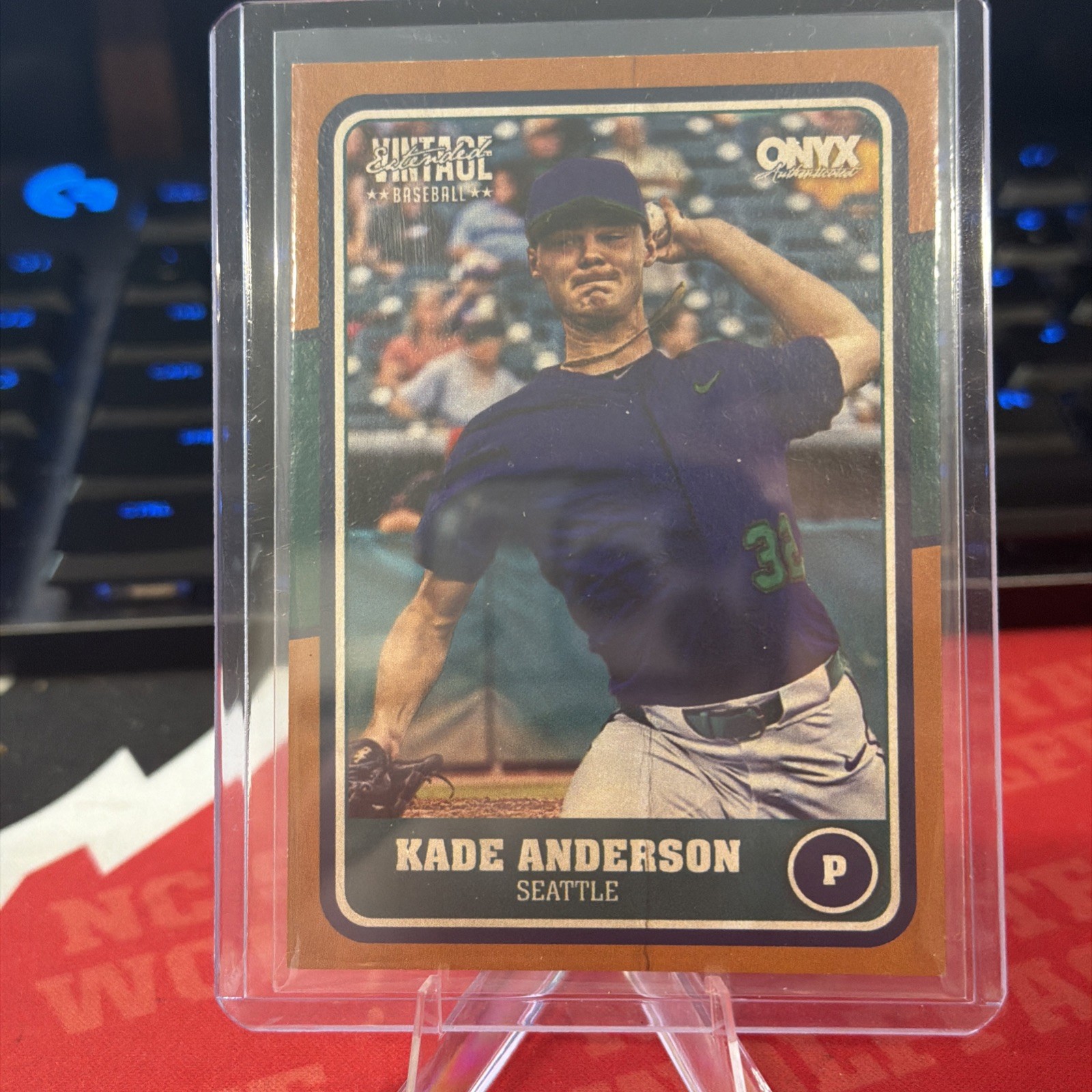2025 Onyx Vintage Extended Orange Border /99 Kade Anderson #OVKAAN