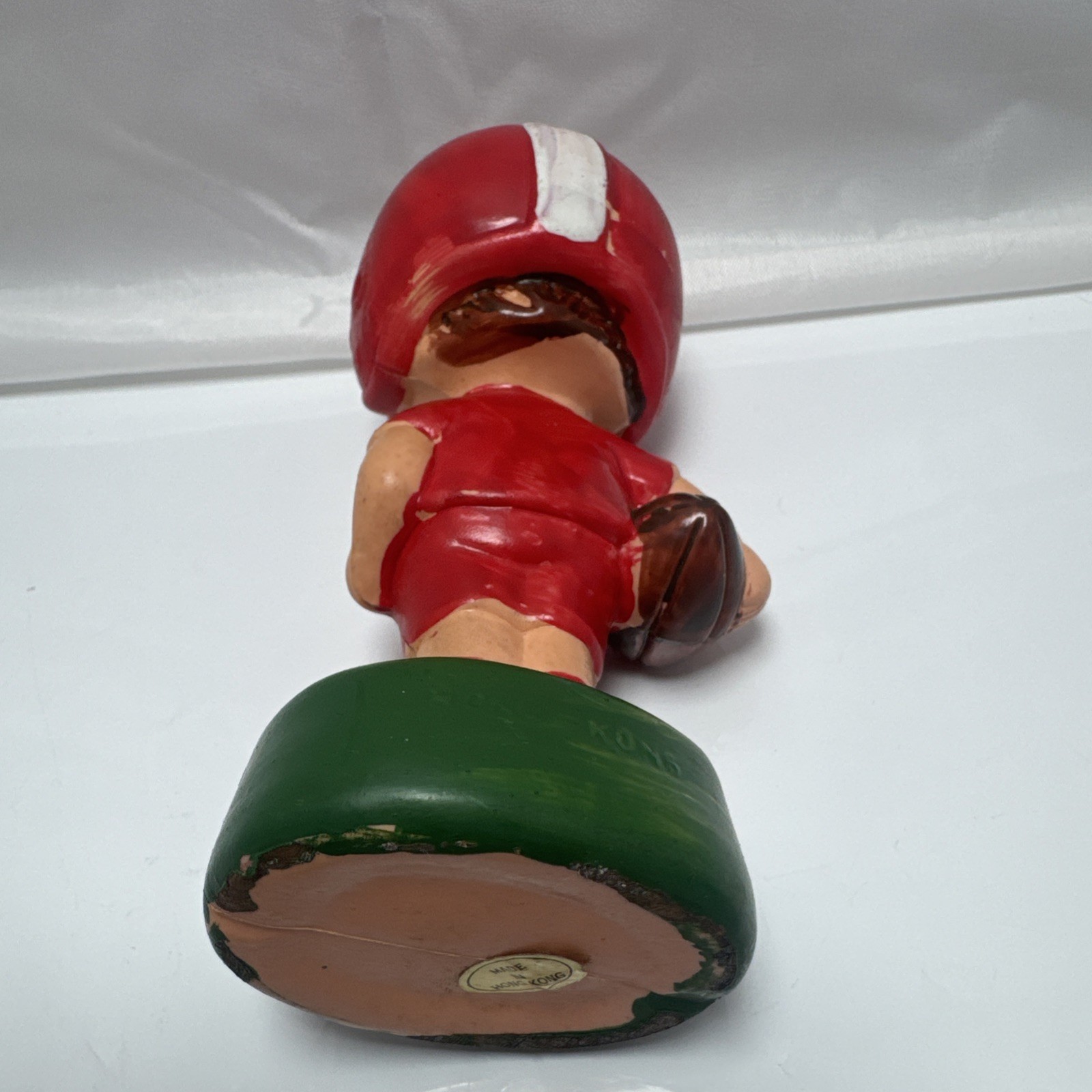 Vintage Football Player Plastic Figure, Made in Hong Kong 5 Inches Tall