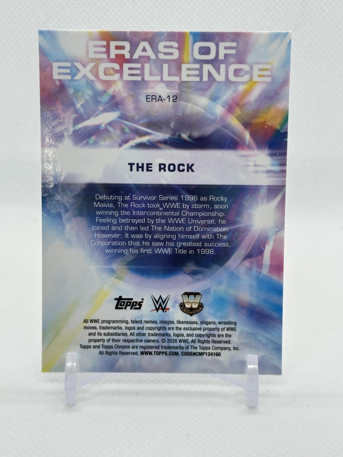 2026 Topps Chrome WWE #ERA-12 The Rock Eras of Excellence