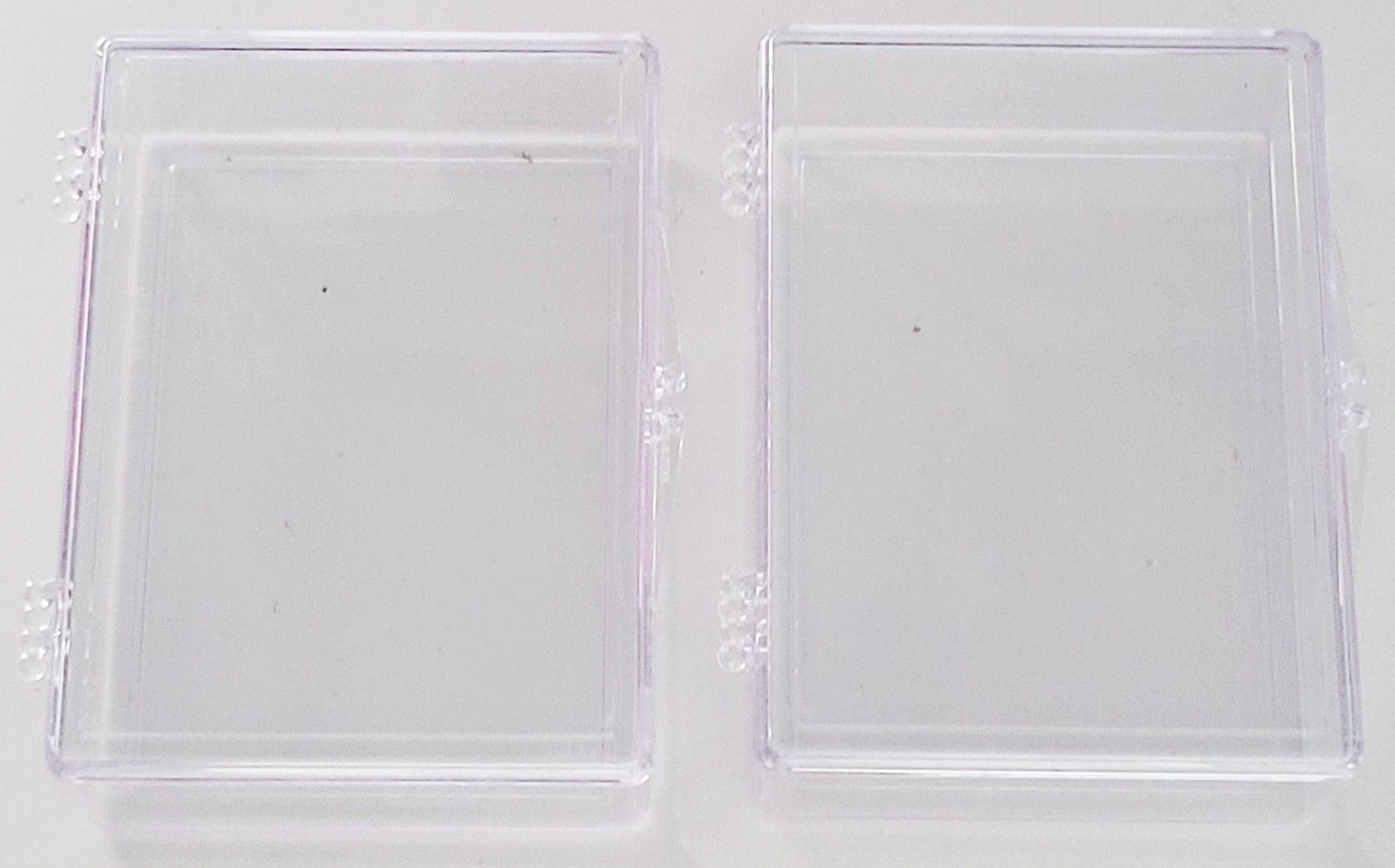 2 Ultra Pro 50 Count Clear Hinged Card Storage Boxes Case Holder Sports Trading