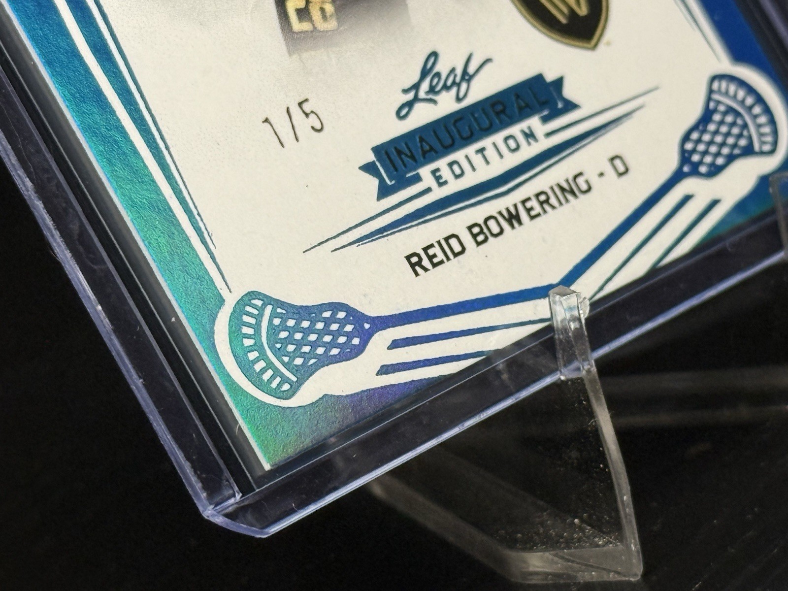 2025 Leaf NLL Inaugural Edition – Reid Bowering #74 1/5 Blue Pillar – Warriors