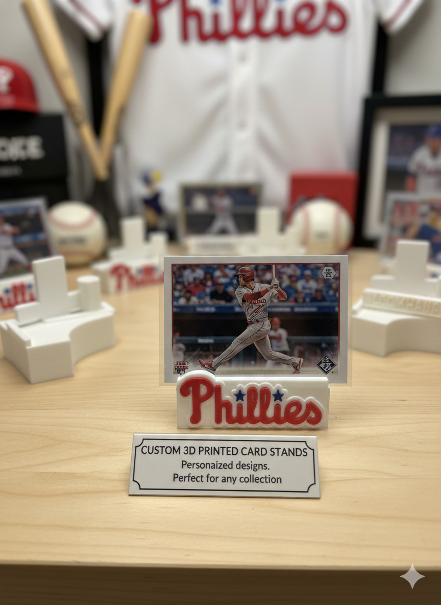 Custom Made Card Display Stands! Can Hold All Types Of Cards! Custom Logo Design