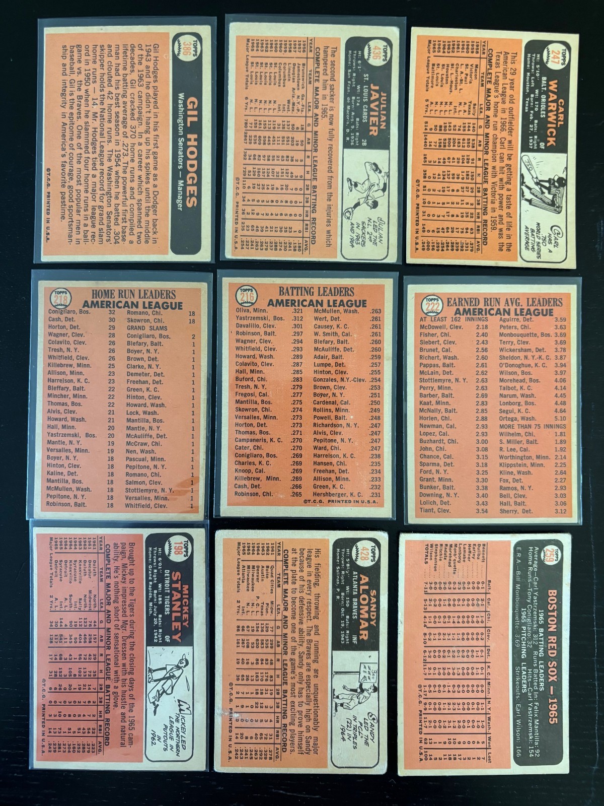 Lot of 200 low/mid grade 1966 Topps Baseball cards