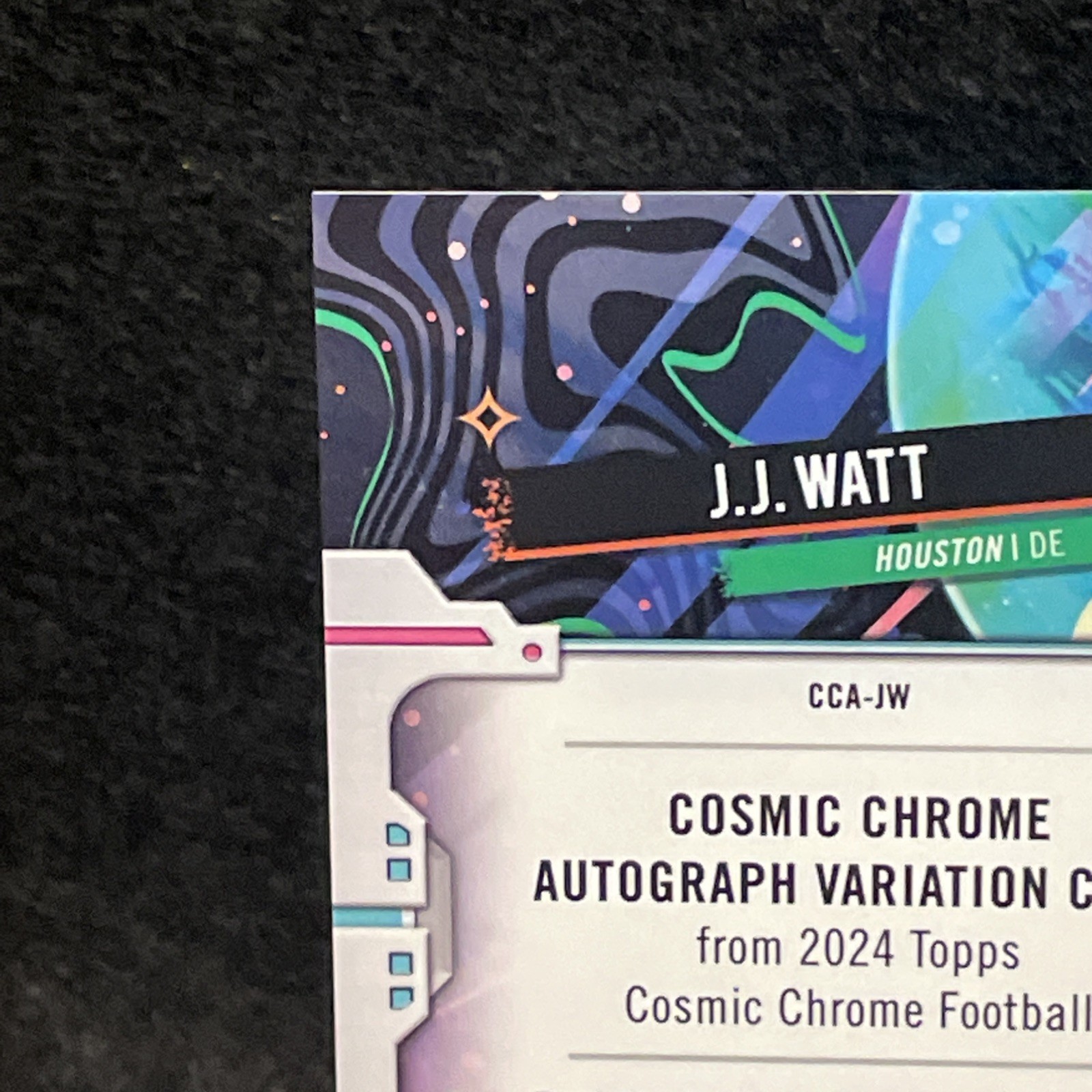 2024 Topps Cosmic Chrome – JJ Watt Red Flare Refractor Auto /5 – #CCA-JW Texans