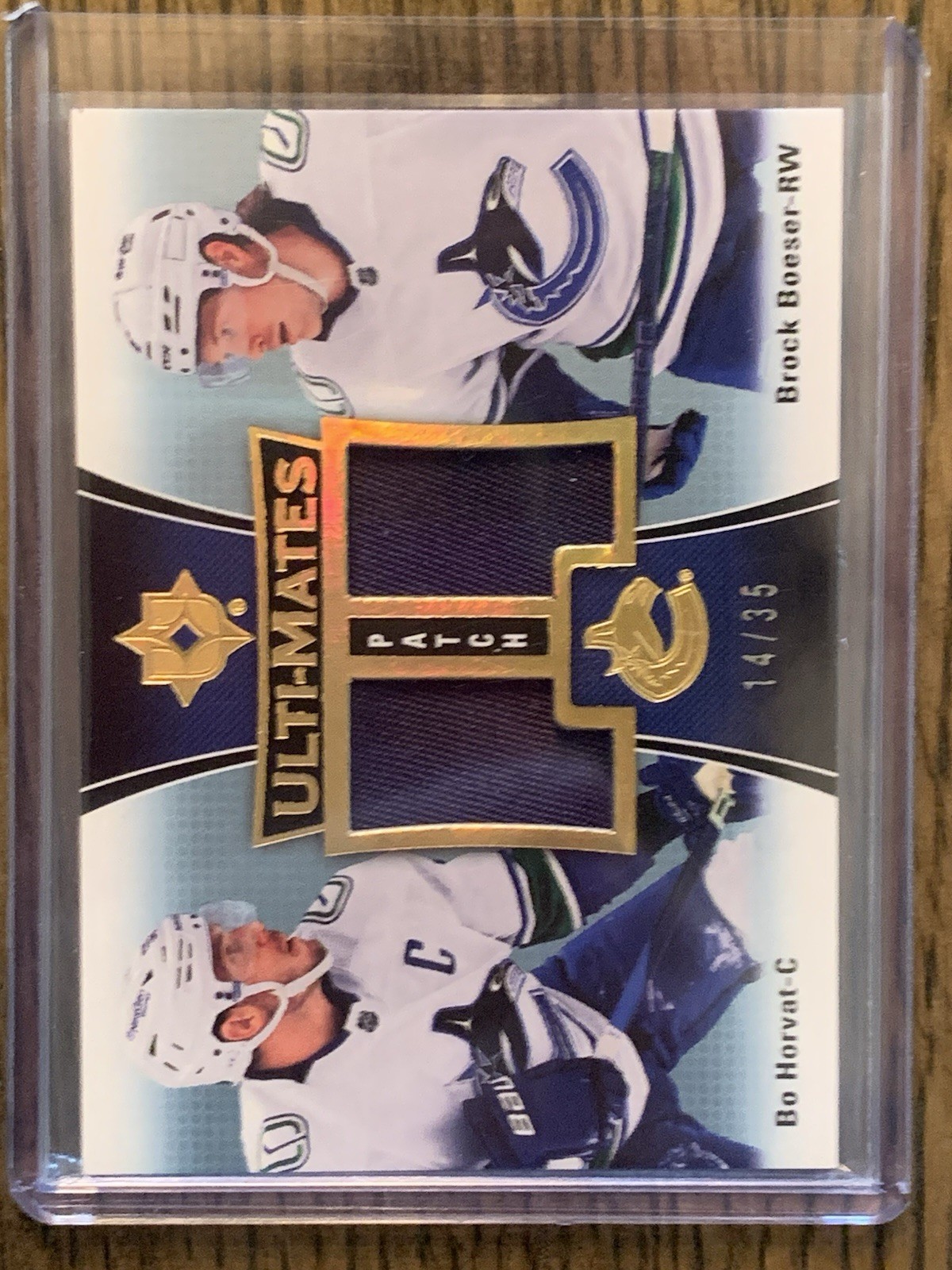 22-23 Ultimate Collection- Ulti-Mates Patch Bo Horvat / Brock Boeser #UTM-HB /35