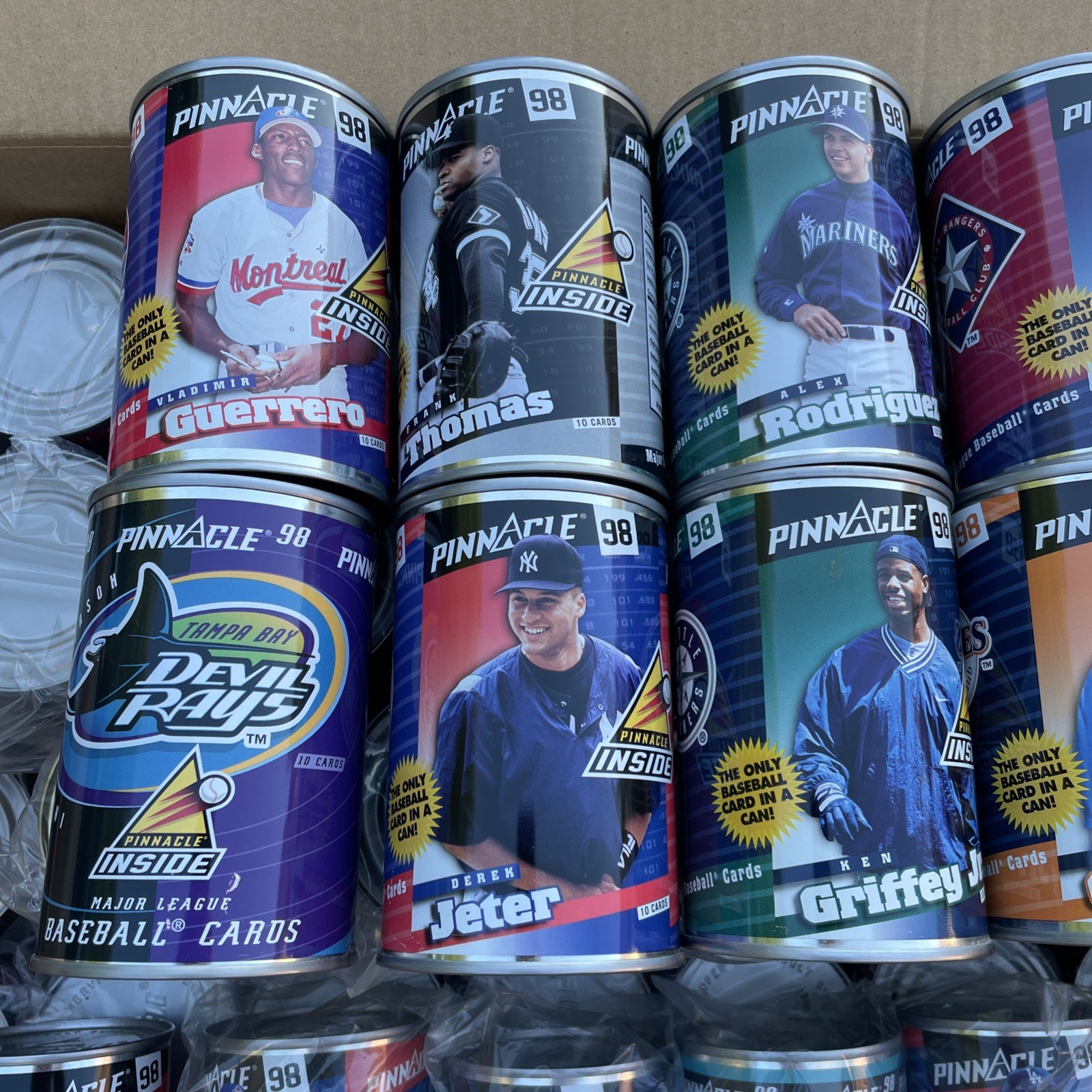 10x – 1998 Pinnacle Inside Baseball Tin Cans Factory Sealed Pack LOT of 10