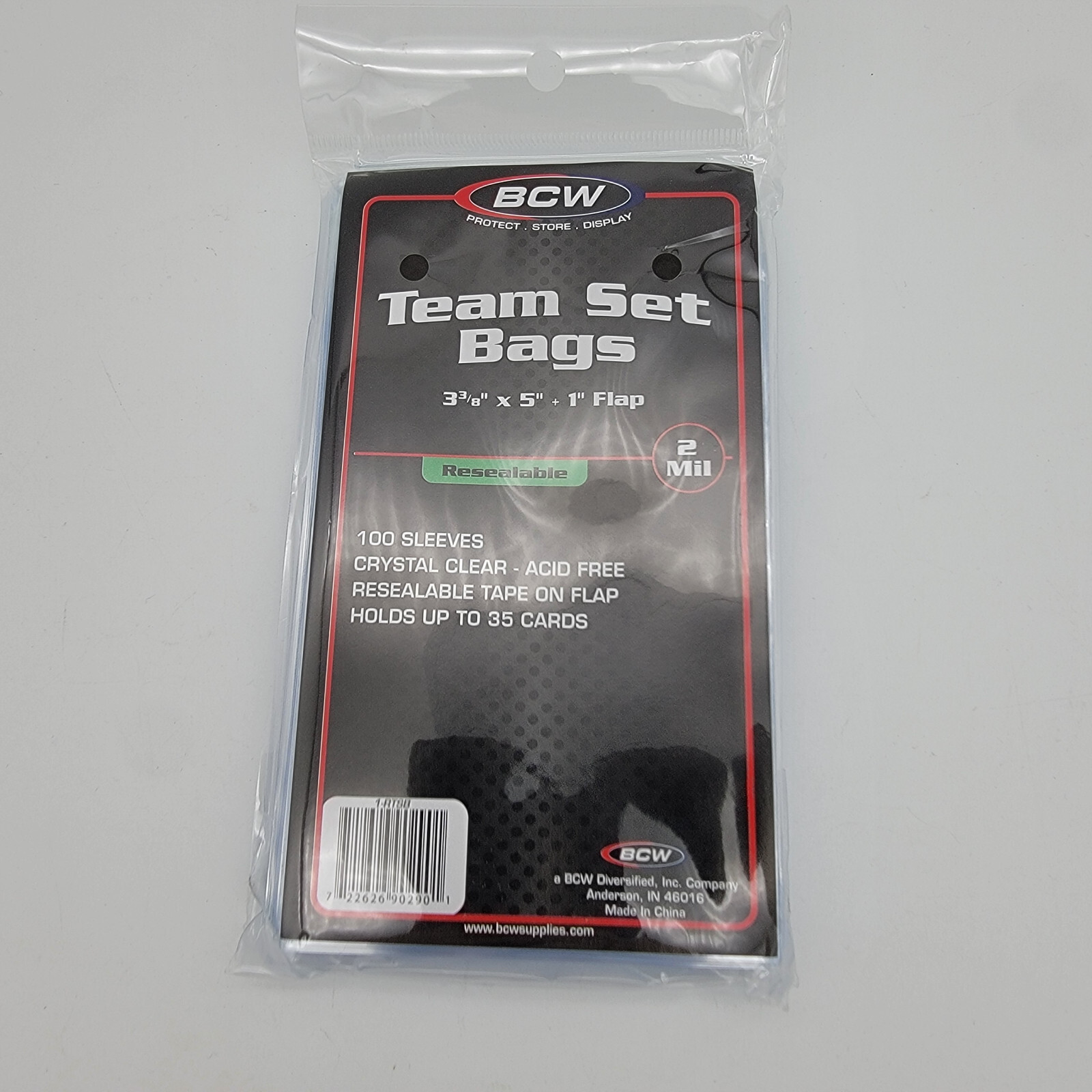 1000 BCW Resealable Team Set Bags (1-RTSB) | 10 Packs of 100