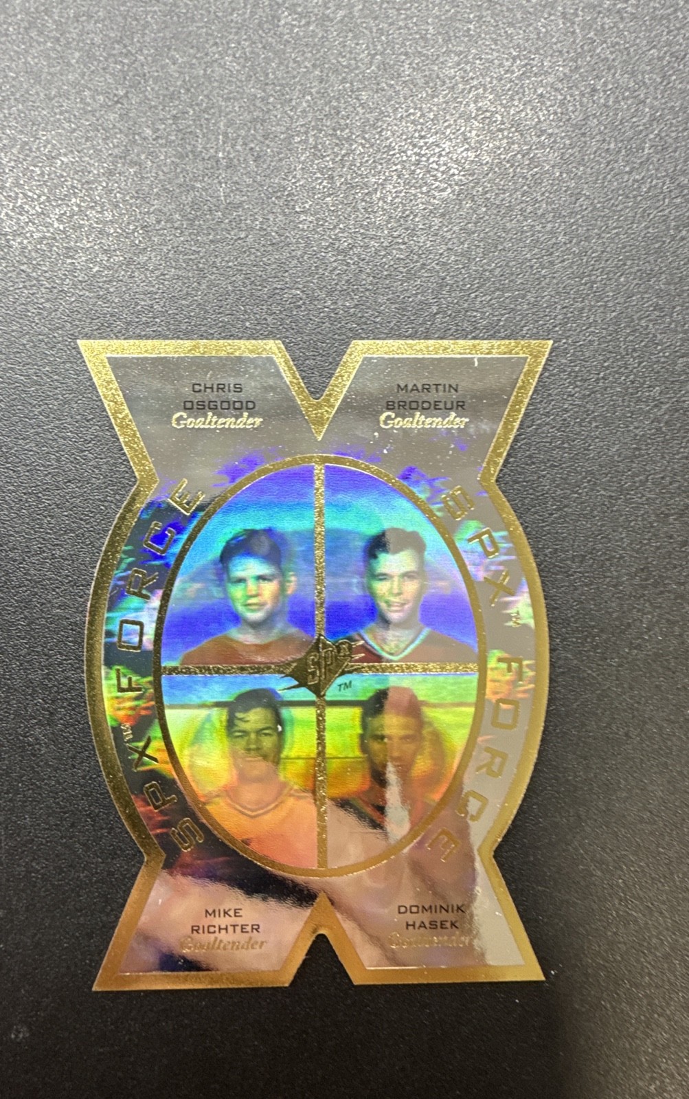 1996-97 SPx – Spx Force Martin Brodeur, Dominik Hasek, Mike Richter #SPX3