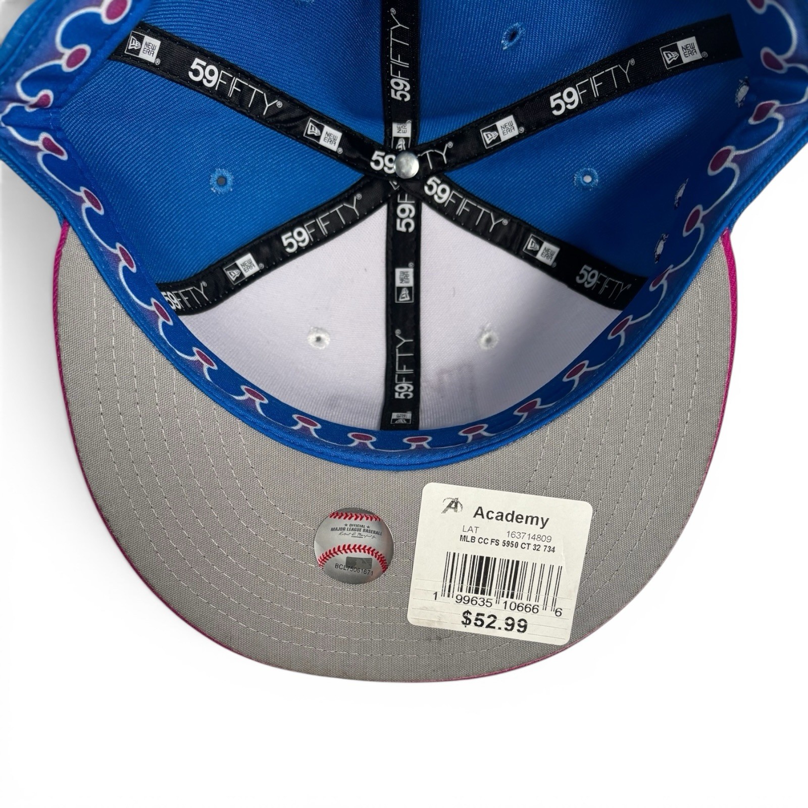 New Era Kansas City Royals Mens White City Connect 5950 Tri Color Fitted Hat