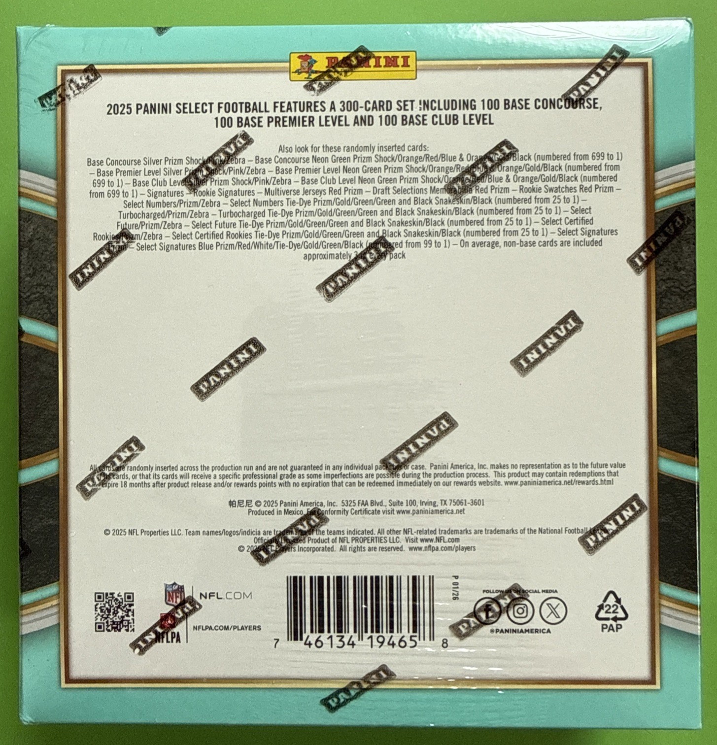 2025 Panini Select Football Factory Sealed Mega Box