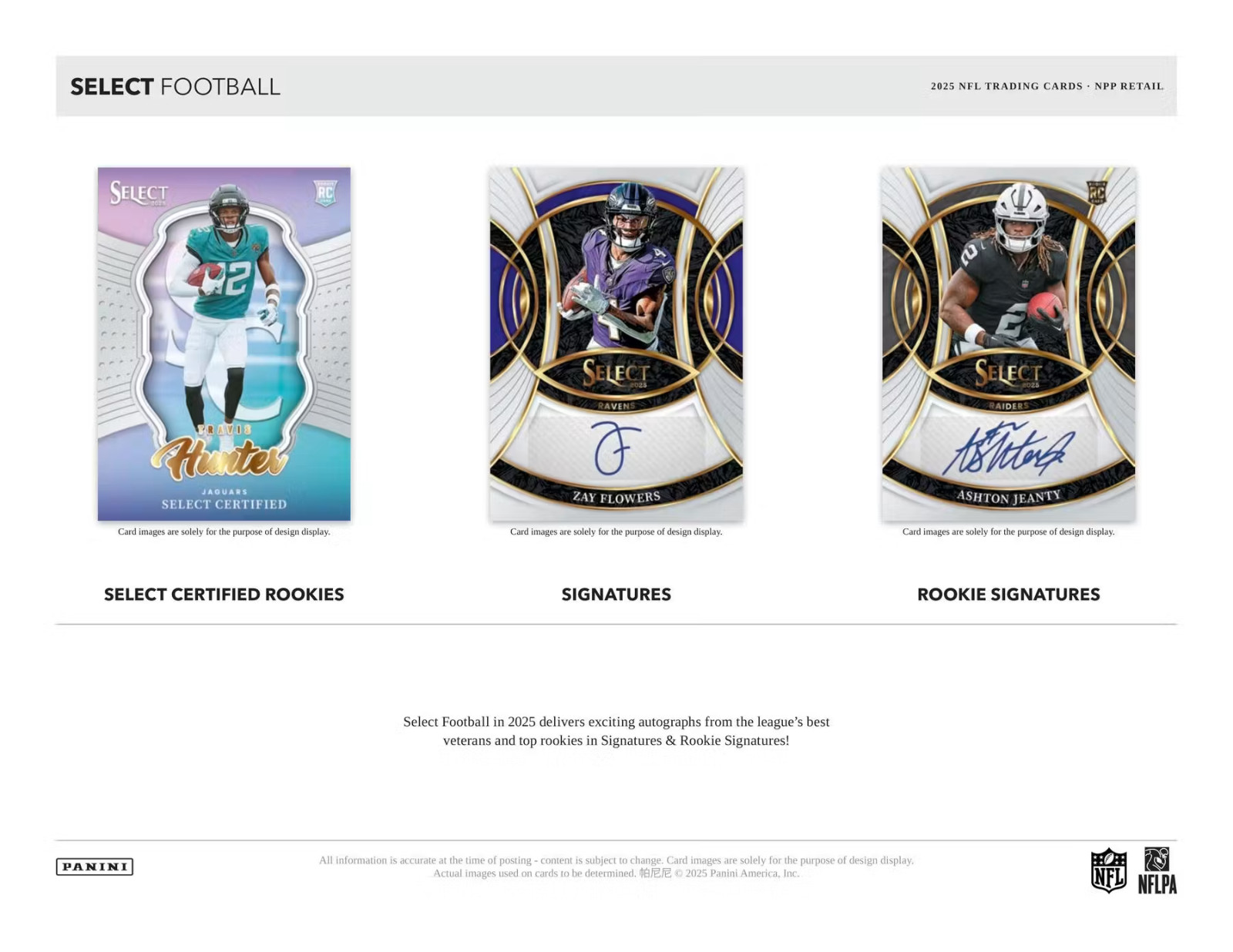 2025 Panini SELECT Football NFL Trading Cards Factory Sealed Blaster Box
