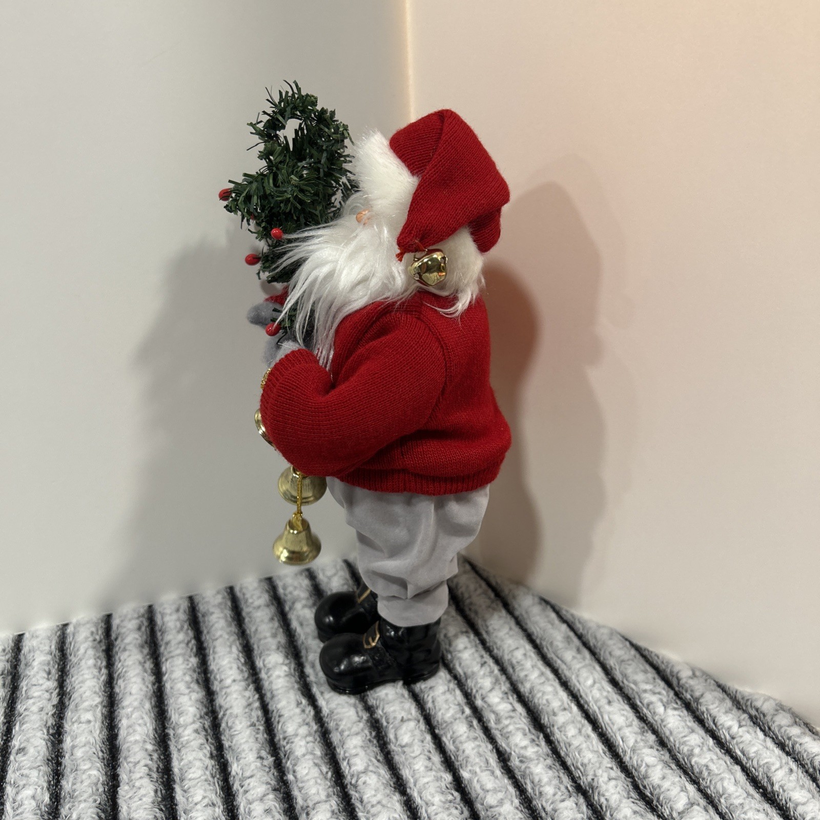 Ohio State Santa’s Workshop Santa 10.5” Figure in Ohio State Sweatshirt