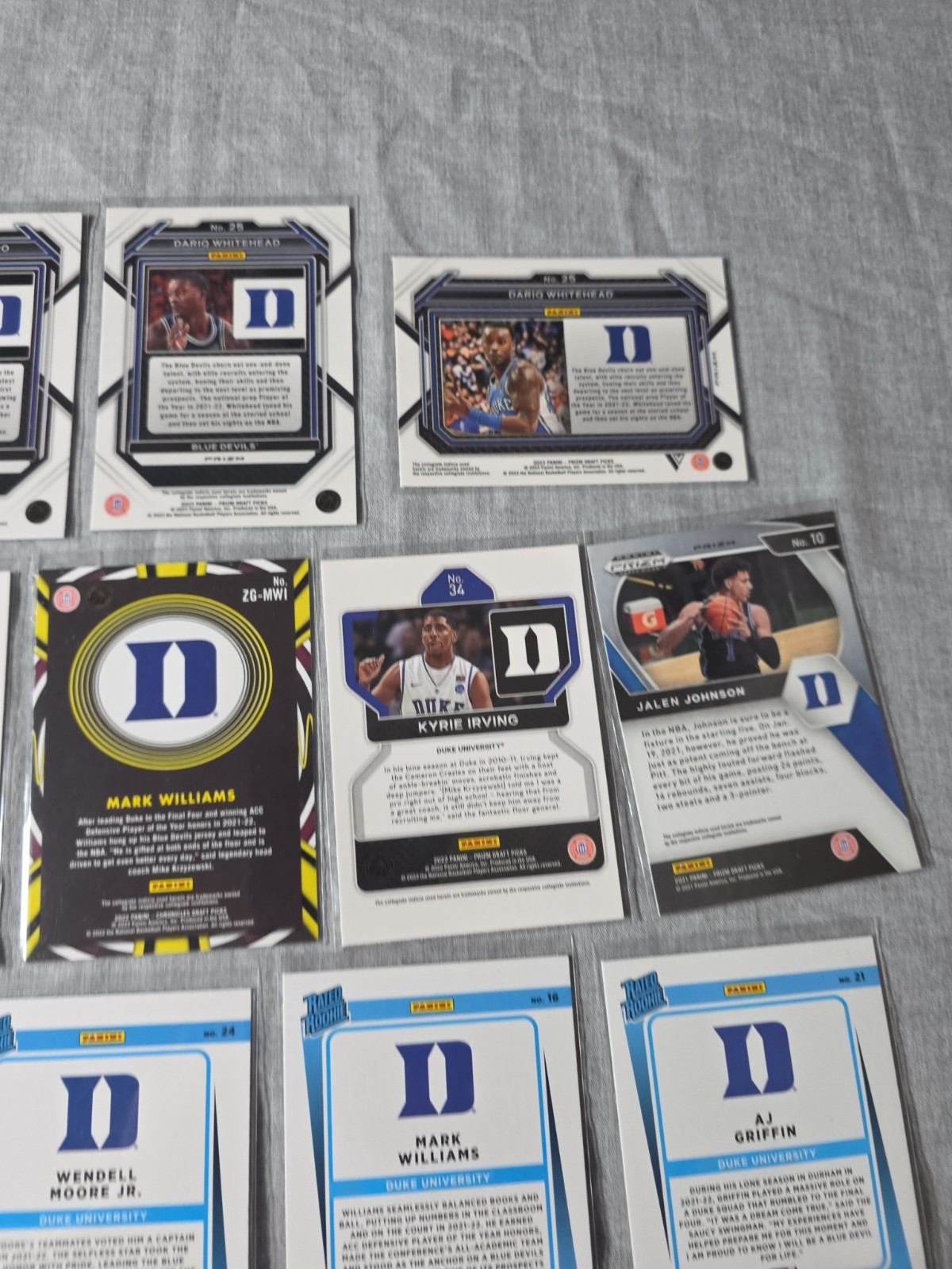 Duke University Blue Devils Basketball/Football Trading Card Lot Of 24