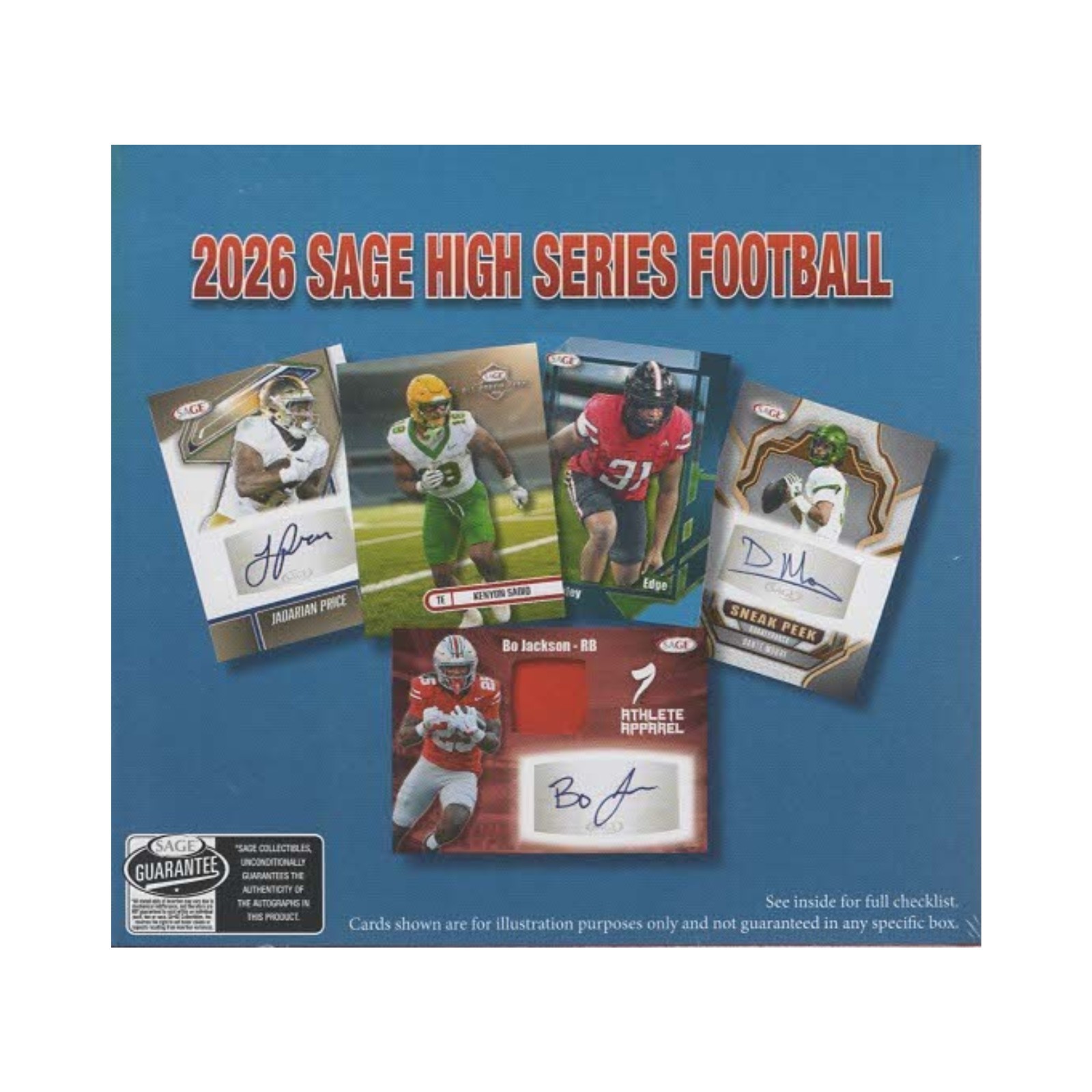 2026 Sage High Series Football 112Ct. Hobby Box | Factory Sealed