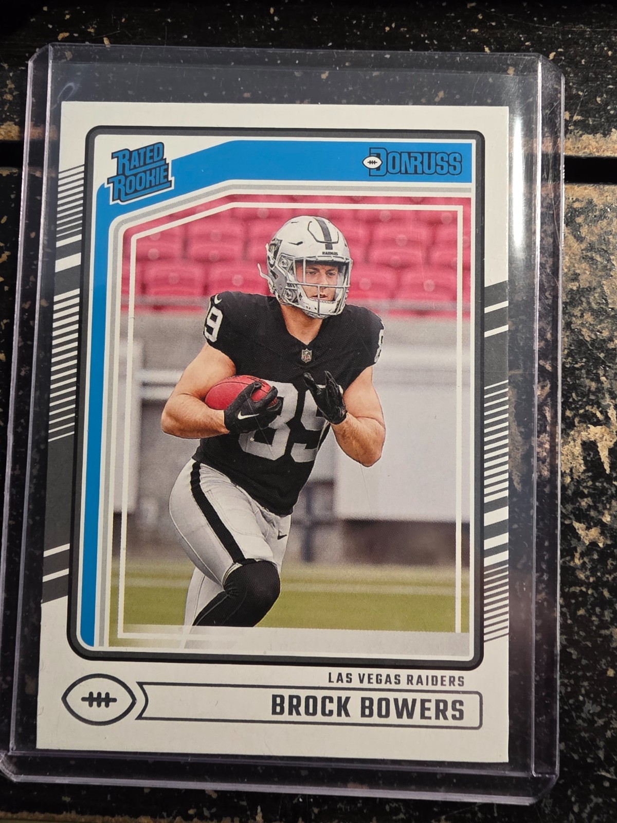 2024 Pannini Donruss Rated Rookie Brock Bowers #394 Las Vegas Raiders RC mint