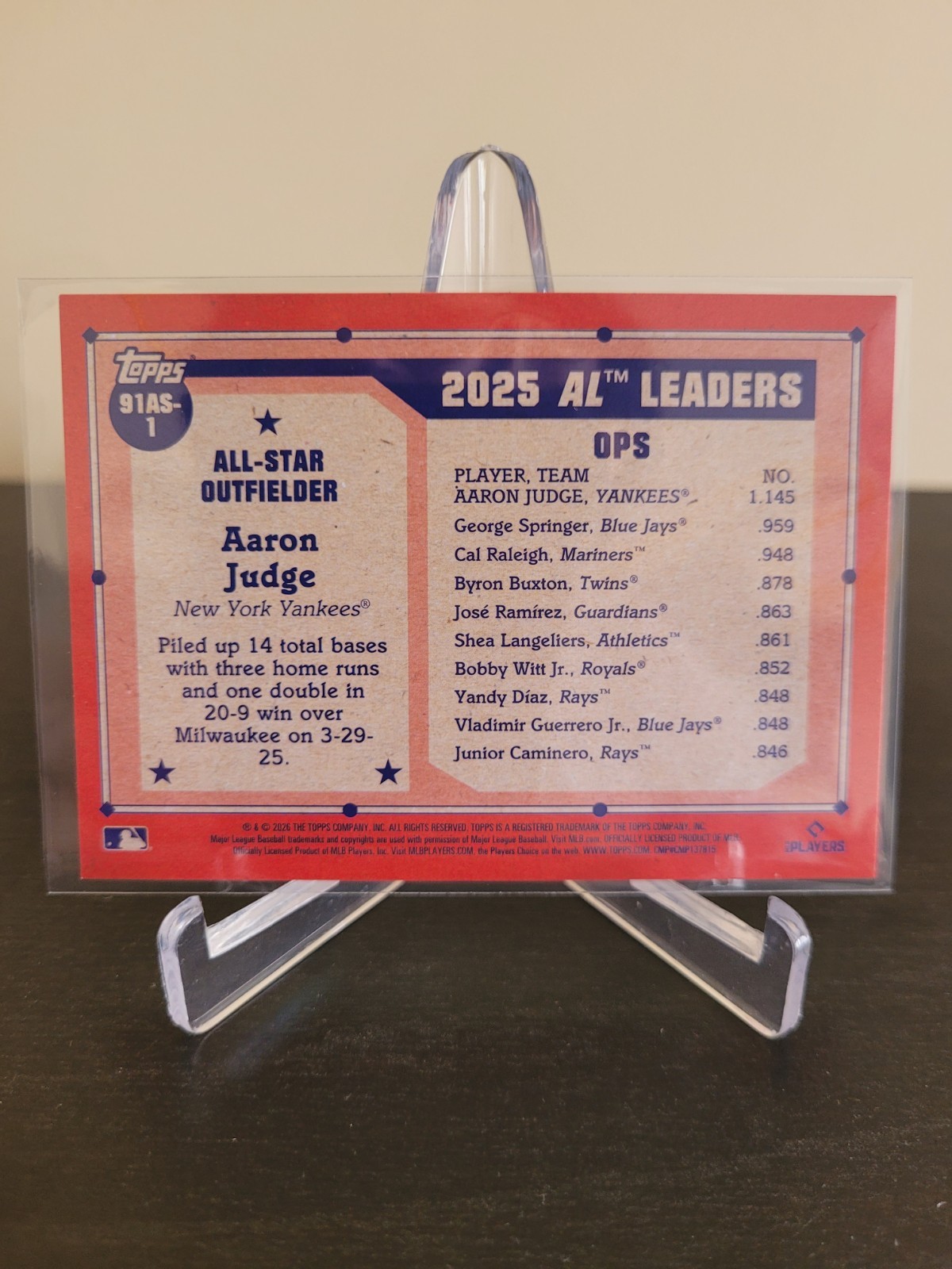 2026 Topps Series 2 #91AS-1 Aaron Judge | 1991 Topps – 35th Anniversary